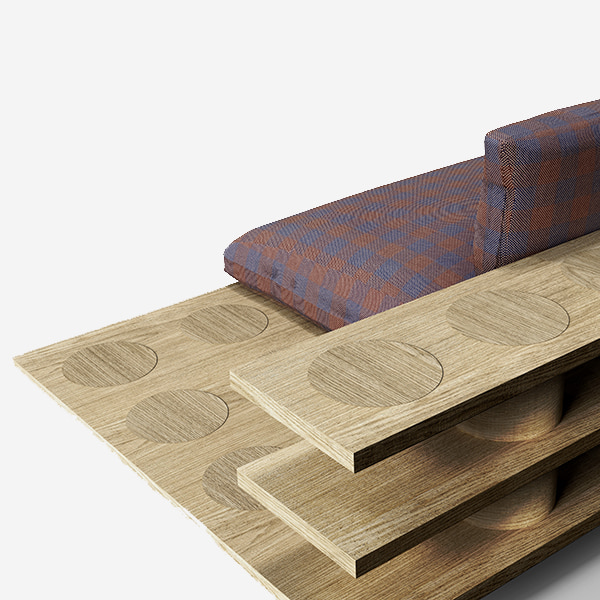 Премиум диван Woak Blok Sofa из коллекции Woak 2024 европейской мебели